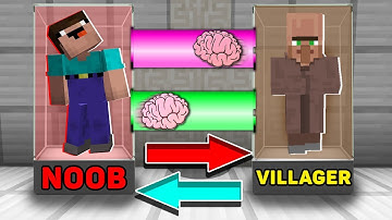 Minecraft NOOB vs SCP 096 : BRAIN EXCHANGE! NOOB BECAME a VILLAGER! in Minecraft! Animation!