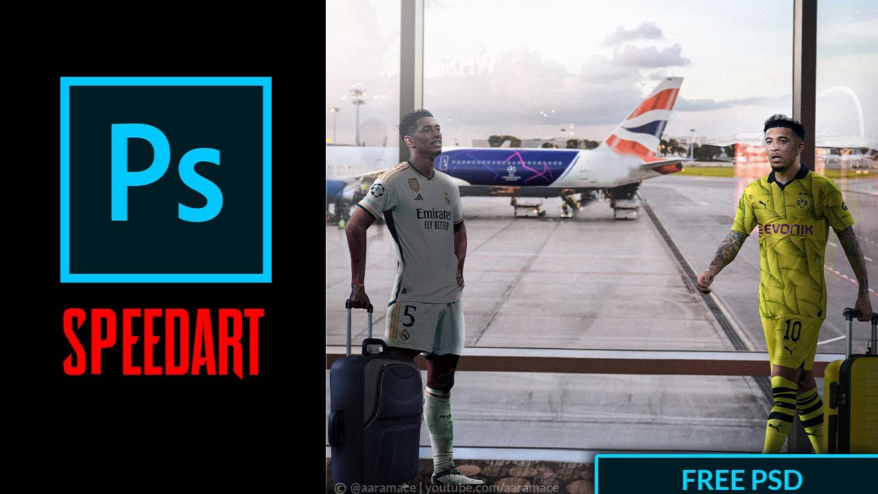 Uefa Champions League Final 2024 ! Photoshop Speedart Tutorial | Football Graphic Design !