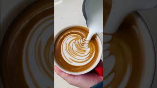 自學咖啡拉花練習-葉子/Practice Latte Art Rosetta