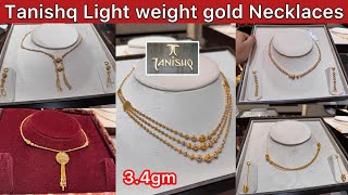 3.4gm😲start Light weight stylish gold necklace set collections from Tanishq✨| Necklaces 