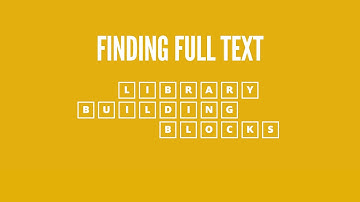 Finding Full Text