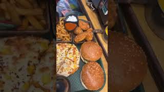Berger, french fries🍟 chicken 🐔nuggets😋 &amp; cold drink, what a combo man 👏 #food #pizza #youtubeshorts