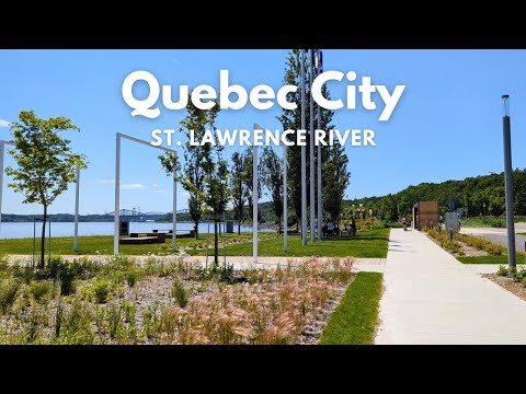 4K Quebec City Walk Along the St. Lawrence River | Promenade Samuel de Champlain