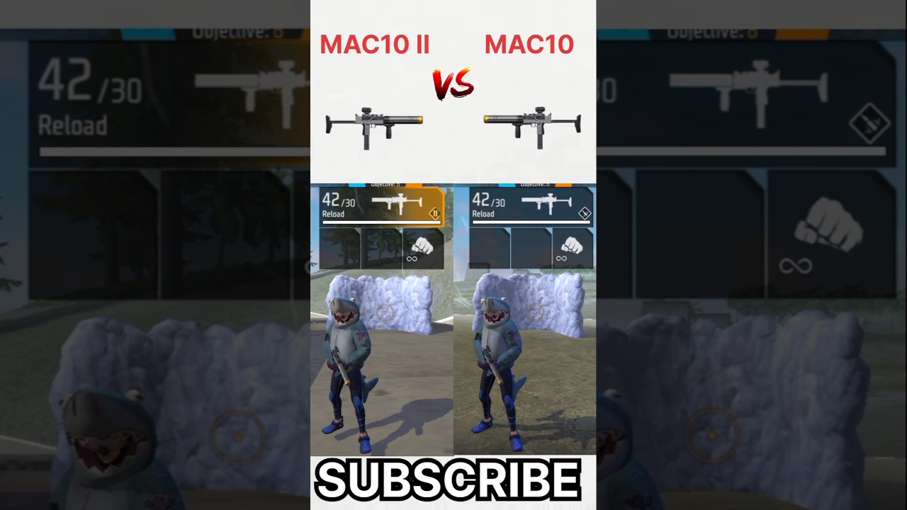 MAC10 II VS MAC10 FREE FIRE GUN ABILITY TEST | WHO IS BEST 