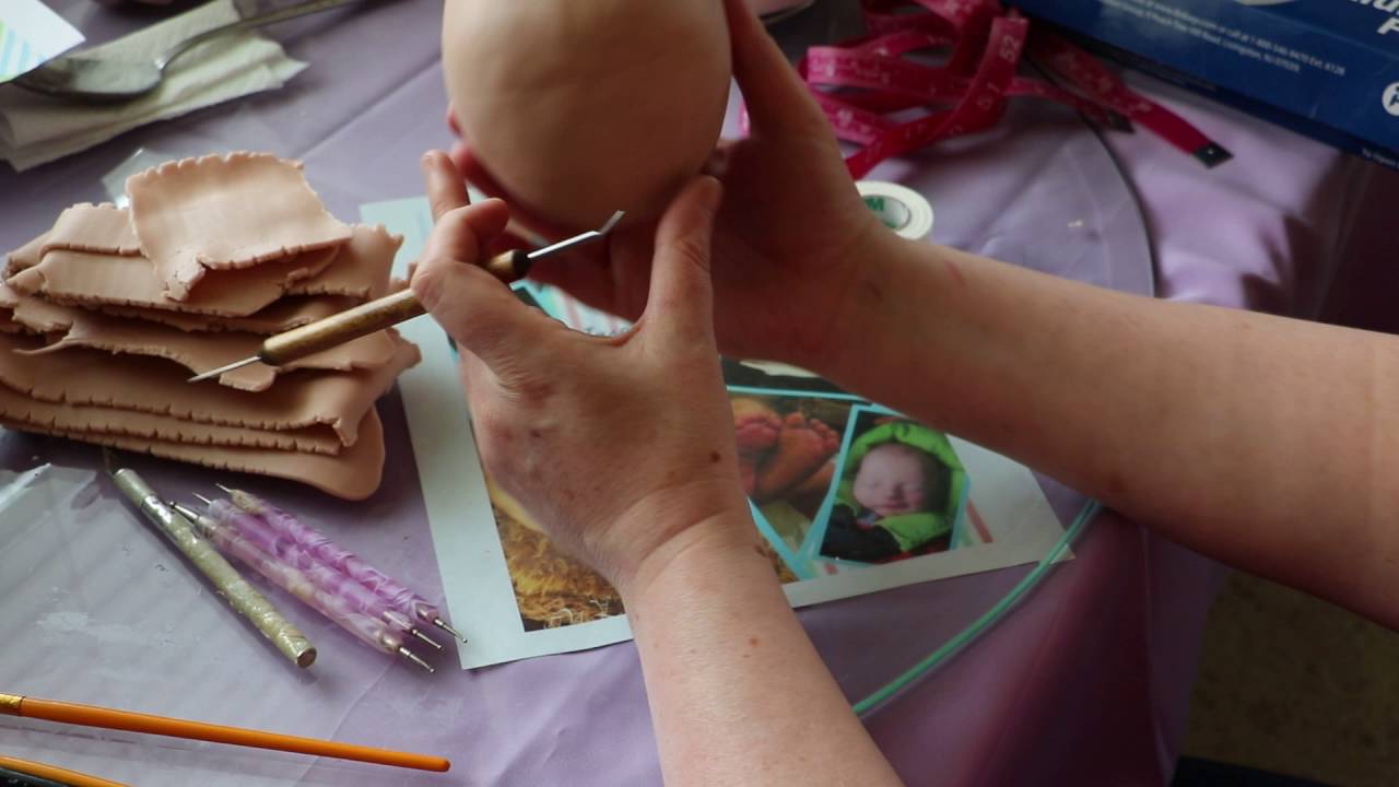 sculpting a doll head silicone doll making part 3 YouTube