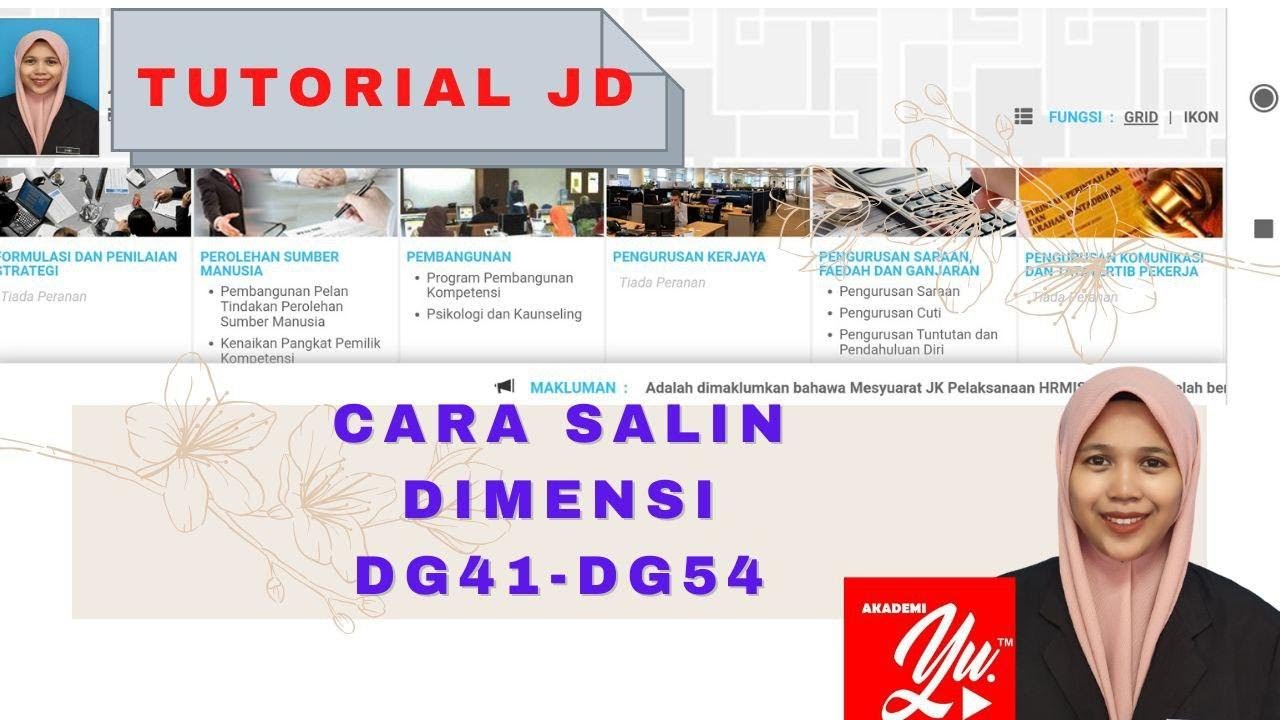 Cara salin dimensi deskripsi tugas dg41 hingga dg54 | tutorial JD