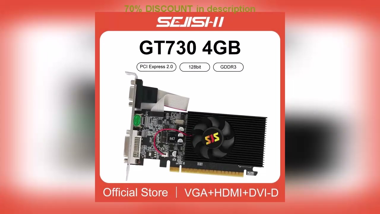 A must-have product! SEJISHI SJS Video Card GeForce GT730 Display Vga Cards 4GB DDR3 128Bit Comput