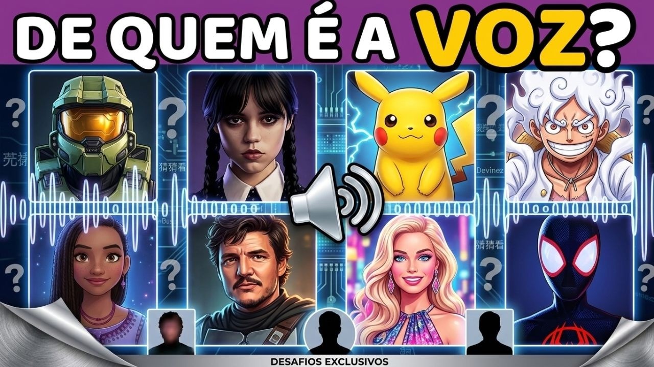 ADIVINHE O DESENHO SÓ PELA VOZ! 🎙️ Você consegue acertar TODOS?