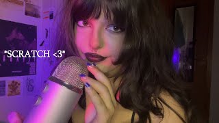 Tingly Bare Mic Scratching W Long Nails, Mouth Sounds, Breathy Whispers & Rambles ᶻZ .ᐟ