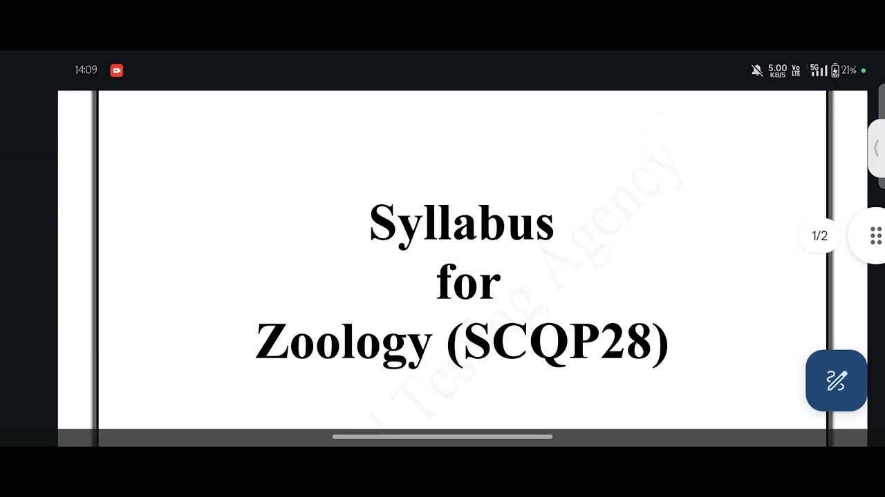 CUET PG 2025 ZOOLOGY SYLLABUS EXPLANATION - YouTube