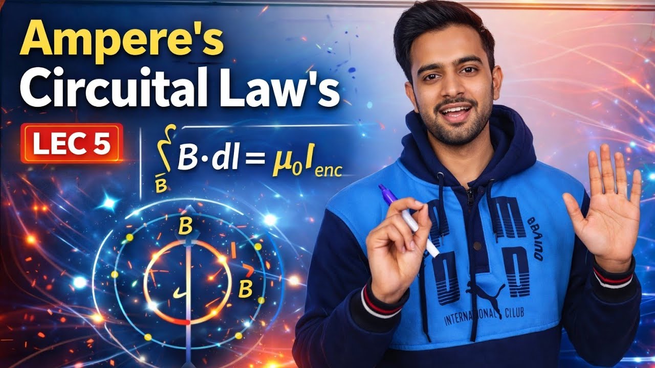 એમપીયર નો સર્કિટલ નિયમ || Ampere's Circuital Law's || LEC-5