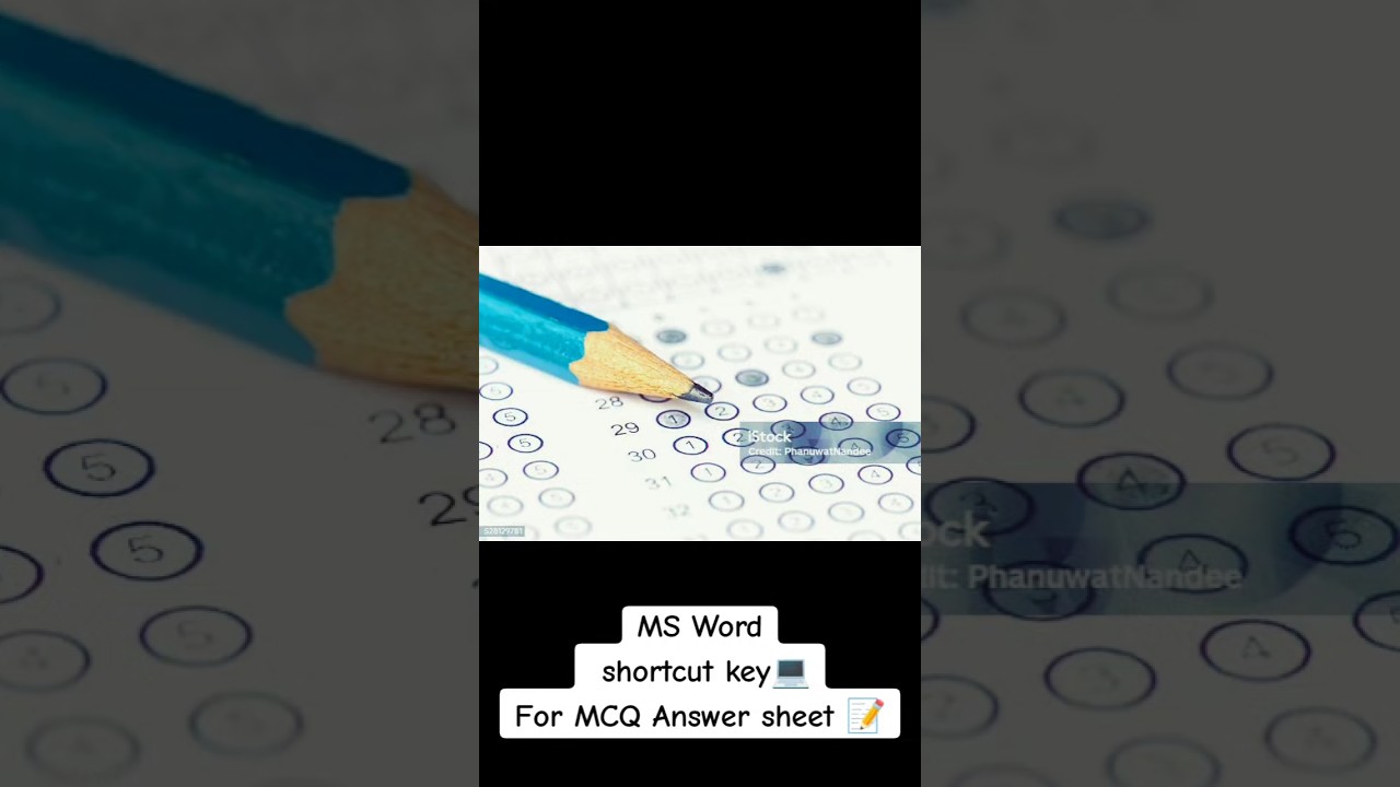 Ms word💻| Shortcut key⌨️| For MCQ answer sheet 📝