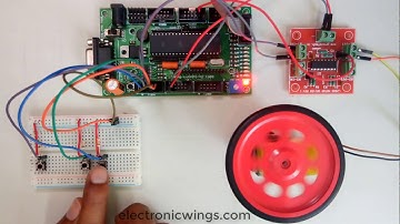 Speed and direction control of DC motor using 8051