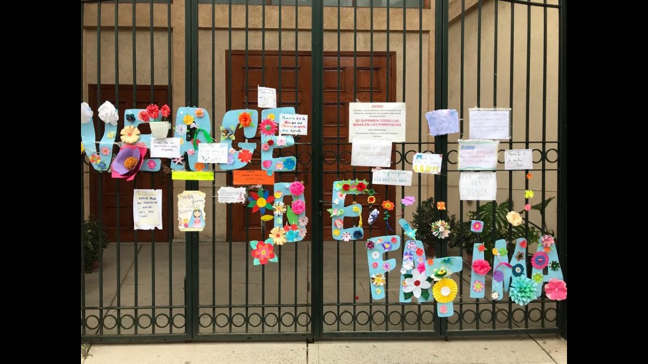 Ofrenda de flores a la Virgen de Fátima