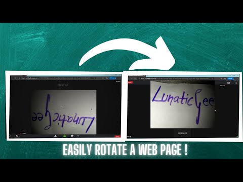 How to rotate a web page in Microsoft EdgeChrome ?