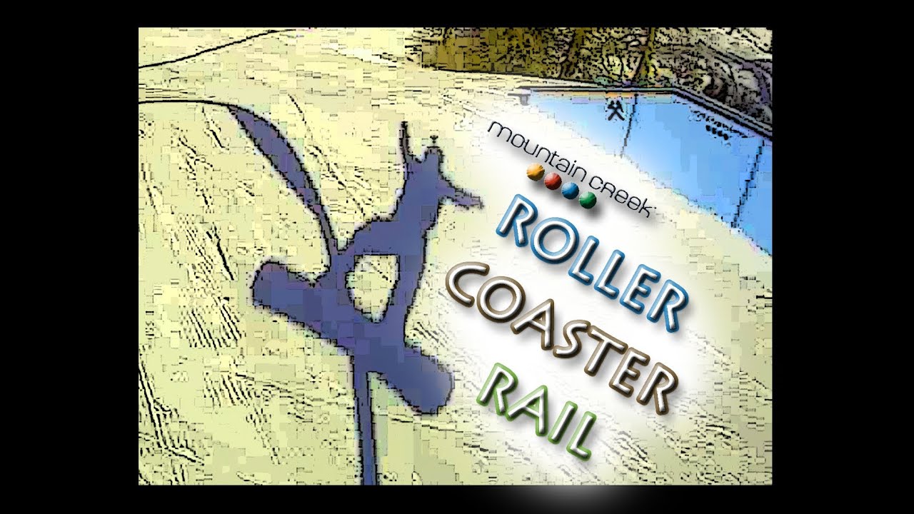 Boardsliding the rollercoaster rail at Mountain Creek