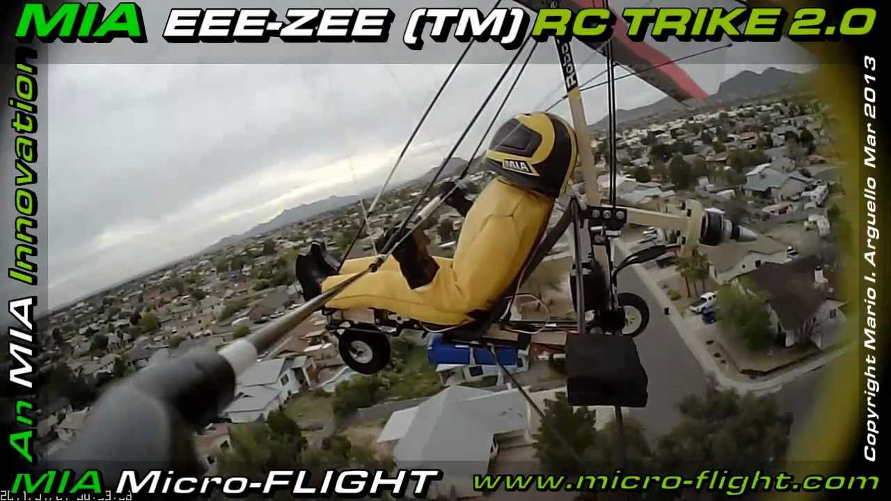 RC Microlight - MIA EEE-ZEE(TM)  RC TRIKE 2.0 - 1/4 Scale Radio Controlled RC Microlight