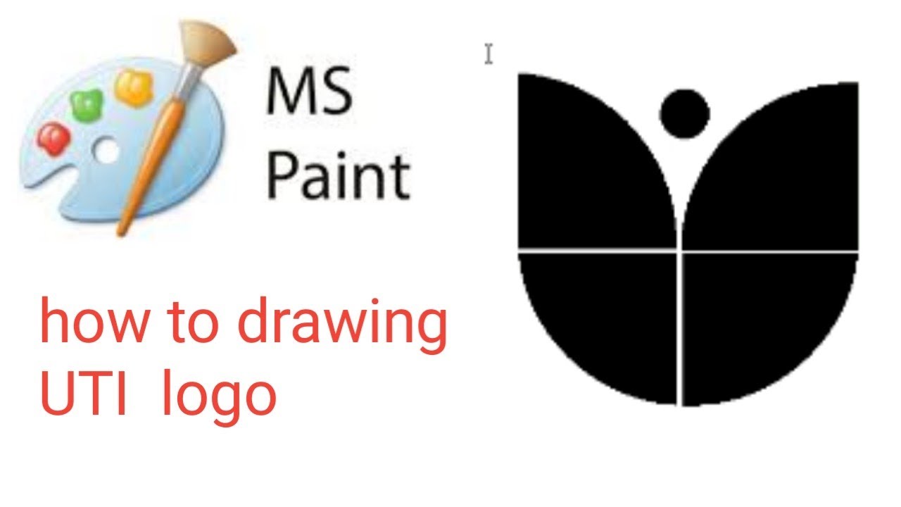 how to drawing UTI logo in ms paint. 