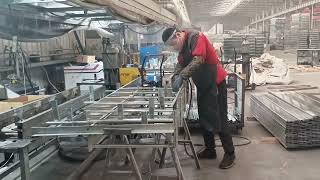 Robot Arm VS. Human Welding Cable Ladder 🤖👷♂️ Robot Arm VS. Human Welding Cable Ladder 🤖👷♂️
