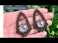 Beverly earrings tutorial | Cubic Right Angle Weave + Bezel | Beaded Earrings