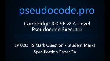 IGCSE 0478 / O-Level 2210 Exam: Student Marks - 15 Mark Specification Paper 2A