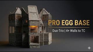 PRO EGG BASE | Duo/Trio | 4+ Walls to TC | Full Build #rust #rustbase #rustbasedesign #rustbuilding