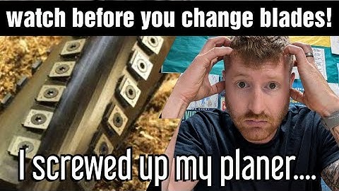 How to change blades on a helical head planer/jointer