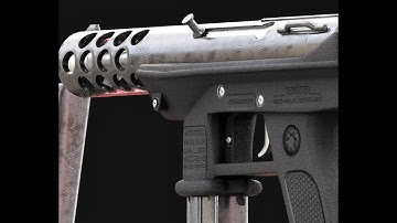 TEC 9 MODELING IN BLENDER - TIMELAPSE