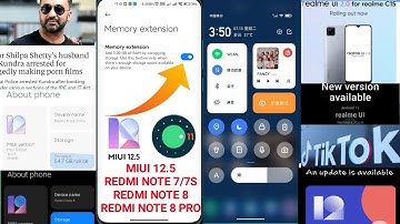 MIUI 13 MEMORY EXTENSION, CONTROL CENTER, REDMI NOTE 7,7S NOTE 8, 8 PRO, REALME UI 2.0, TIK TOK 🇮🇳