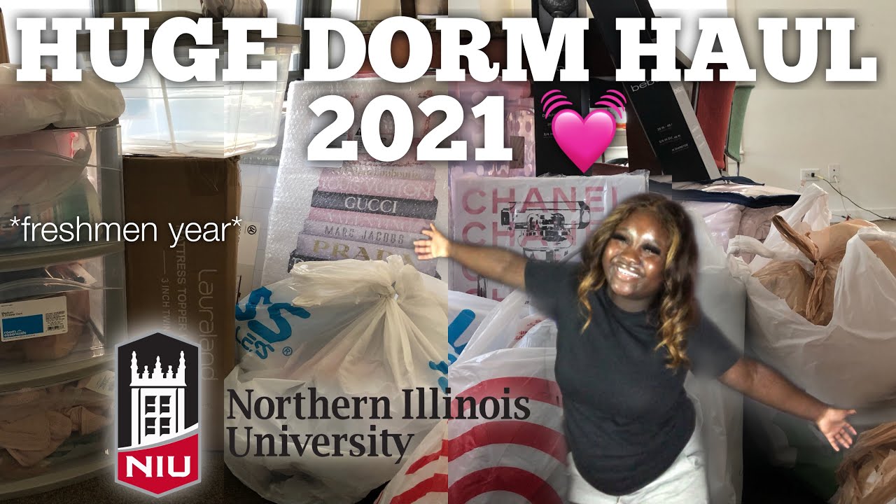 HUGE COLLEGE DORM HAUL 2021 *essentials* 💕| NORTHERN ILLINOIS ...