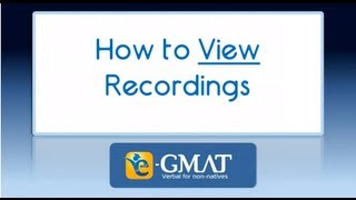 How to View Recordings