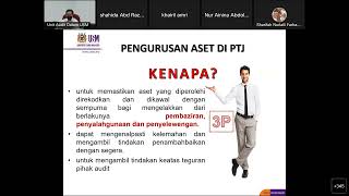 TAKLIMAT KEPADA PEG  PENERIMA & PEG  PEMERIKSA ASET BERKENAAN PENARAFAN PENGURUSAN ASET ALIH DI PTJ
