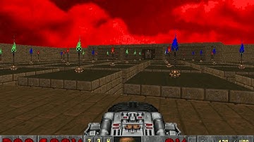 Final Doom TNT level 30, Last Call: Crossing lava pit (2 paths)