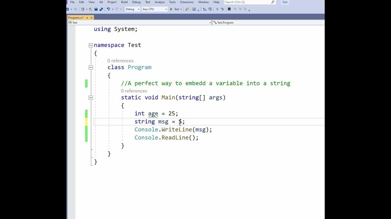 An Effective way to embed a variable into a string in C# | #shorts # ...