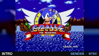 Sonic the Hedgehog (Genesis, 1991) – Intro & Title Screen [NTSC, 4K]