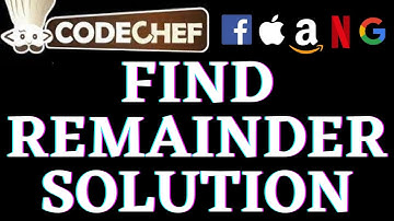 Find Remainder | CodeChef Beginners Problems | Python