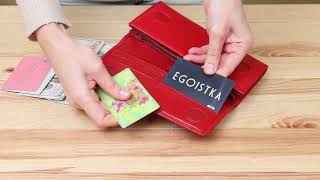 Обзор женского кожаного кошелька KARYA  17255