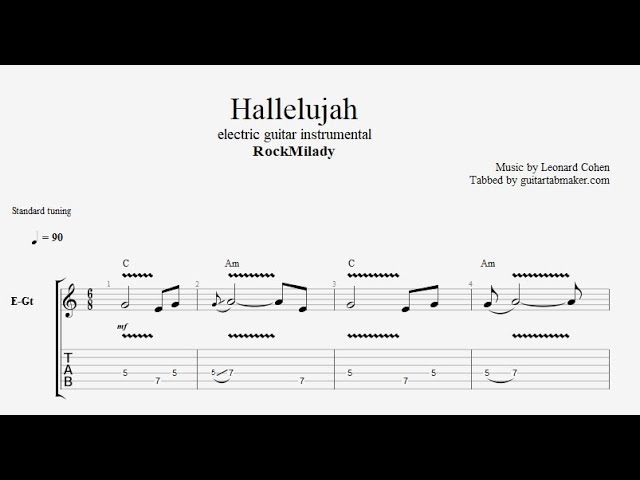 RockMilady - Hallelujah TAB Chords - Chordify