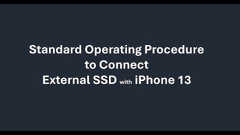 How to Connect Your iPhone 13 to an SSD Using a Lightning to USB 3 Camera Adapter