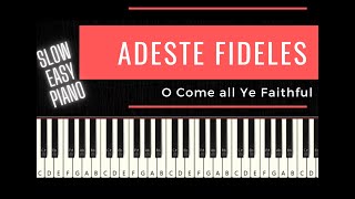 Adeste Fideles (O Come all Ye Faithful) Easy Piano Tutorial