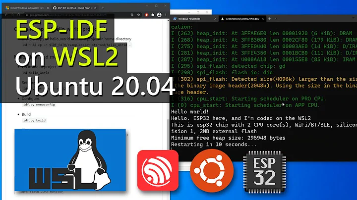 How to setup ESP-IDF on WSL2 [Ubuntu 20.04] for programming ESP32 - Config, Build and Flash