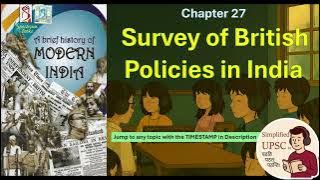 Ch27: British Policies in India: Eco, Soco & Admin | Spectrum History | Analysis with PYQ for #UPSC