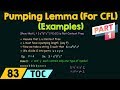 Pumping lemma for context free languages  examples part 1