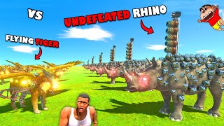 Upgrading NOOB RHINO into UNDEFEATED RHINO with SHINCHAN and CHOP in Animal Revolt Battle Simulator