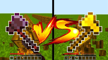 Minecraft: Efficiency V Golden Axe VS Netherite Axe?