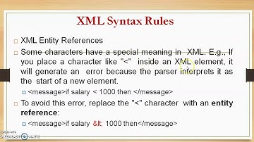 XML Syntax Rules and Types of XML