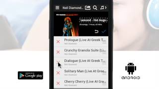 How to delete a track in a playlist on a Android handset