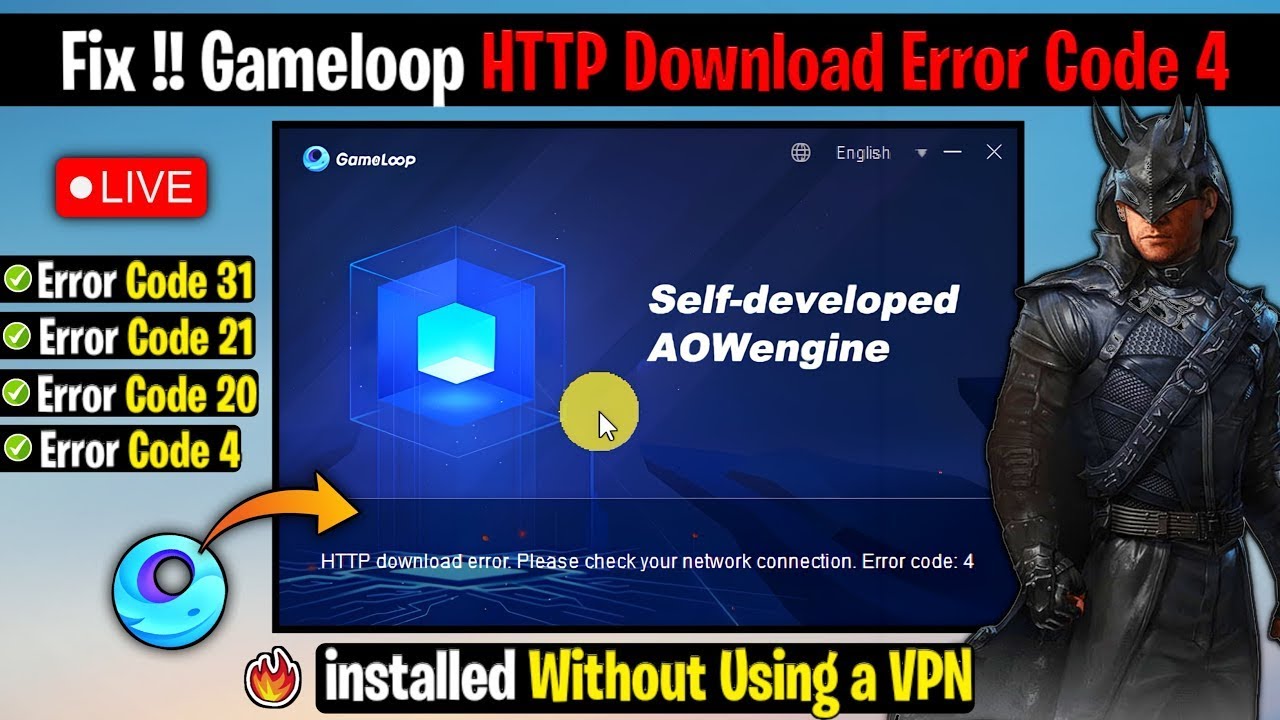 HOW TO FIX GAMELOOP HTTP DOWNLOAD ERORR | GAMELOOP INSTALL PROBLEM ERORR 2026