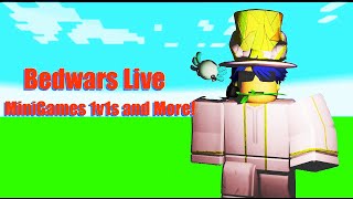 🔴BEDWARS MINIGAMES FOR ROBUX AND KIT GIVEAWAY🔴ROBLOX BEDWARS CUSTOMS (ALOT OF MINIGAMES)🔴UPDATE HYPE