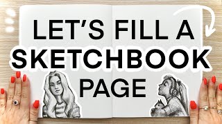 Sketch With Me! Filling my Sketchbook | Drawing Bodies + Composition!